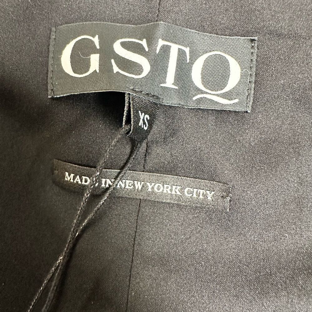 NWT GSTQ Women’s Black Button-Down Luxe Tailored Crop Vest Top - Size XS - Picture 6 of 7